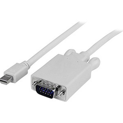 StarTechcom 10 ft Mini DisplayPort to VGA Adapter Converter Cable - mDP to VGA 1920x1200 - White - 10 ft Mini DisplayPortVGA Video - MDP2VGAMM10W