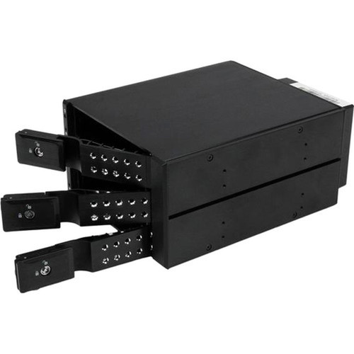 StarTechcom 3 Bay Aluminum Trayless Hot Swap Mobile Rack Backplane for 35in SAS IISATA III - 6 Gbps HDD - 3 x HDD Supported - 3 x - HSB3SATSASBA