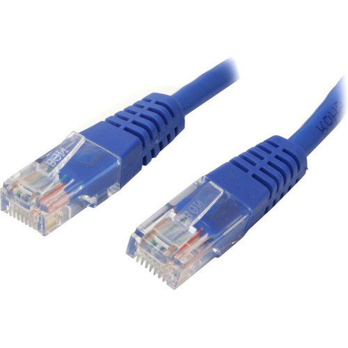 StarTechcom 50ft Blue Molded Cat5e UTP Patch Cable - Category 5e - 50 ft - 1 x RJ-45 Male - 1 x RJ-45 Male - Blue M45PATCH50BL
