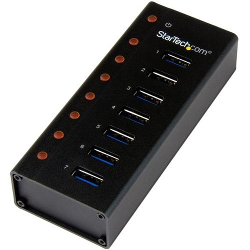 StarTech.com 7 Port USB 3.0 Hub - Desktop or Wall-mountable Metal Enclosure - USB - External - 7 USB Port(s) - 7 USB 3.0 Port(s) (Fleet Network)