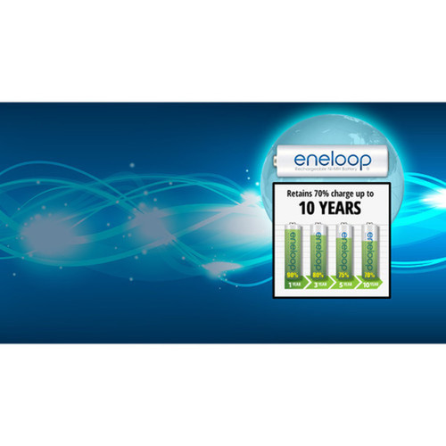 Panasonic BK3MCCA8BF Eneloop Battery - For Multipurpose - Battery Rechargeable - AA - 12 V DC - 2000 mAh - Nickel Metal Hydride - 8  BK3MCCA8BF