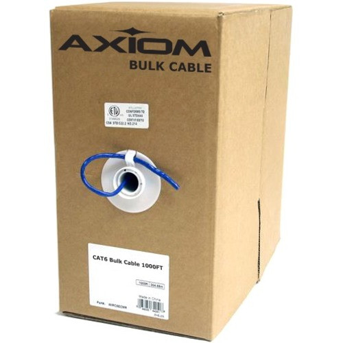 Axiom CAT5e Bulk Cable Spool 1000FT (Green) - 1000 ft Category 5e Network Cable for Network Device - First End: 1 x Bare Wire - Second (Fleet Network)