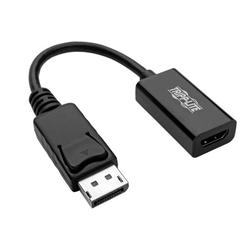 Tripp Lite DisplayPort to HDMI 2.0 Adapter-M/F, Latching Connector, 4K@60 Hz, 6 in., Black - 6" DisplayPort/HDMI A/V Cable for Device, (Fleet Network)