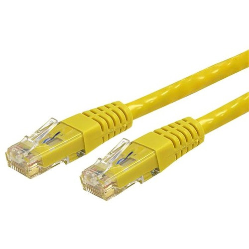 StarTech.com 15 ft Yellow Molded Cat6 UTP Patch Cable - ETL Verified - Category 6 - 15 ft - 1 x RJ-45 Male Network - 1 x RJ-45 Male - (Fleet Network)