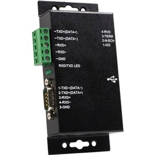 StarTech.com USB serial adapter - RS422 - RS485 - Industrial - serial - 1 port - Serial adapter - USB - RS-422 - RS-485 - black (Fleet Network)