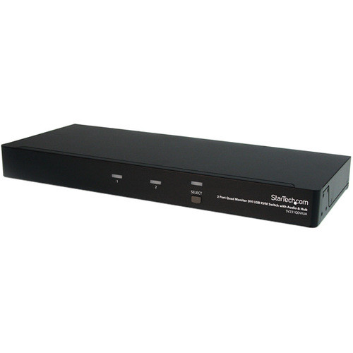 StarTech.com 2 Port Quad Monitor Dual-Link DVI USB KVM Switch with Audio & Hub - 2 x 1 - 8 x DVI-D (Dual Link) Digital Video (Fleet Network)