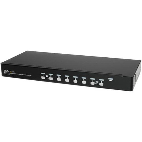 StarTechcom 8 Port 1U Rackmount USB KVM Switch Kit with OSD and Cables - 8 Port - 1U - Rack-mountable SV831DUSBUK