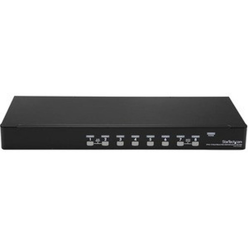 StarTechcom 8 Port 1U Rackmount USB KVM Switch Kit with OSD and Cables - 8 Port - 1U - Rack-mountable SV831DUSBUK