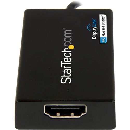 StarTechcom USB 30 to HDMI Display Adapter 4K Ultra HD DisplayLink Certified Video Converter w External Graphics Card - Mac  - - USB32HD4K