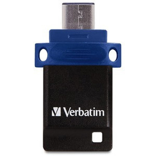 Verbatim USB-C Store n Go Dual USB Flash Drive - 64 GB - USB Type C USB 30 - Blue - Lifetime Warranty - TAA Compliant 99155