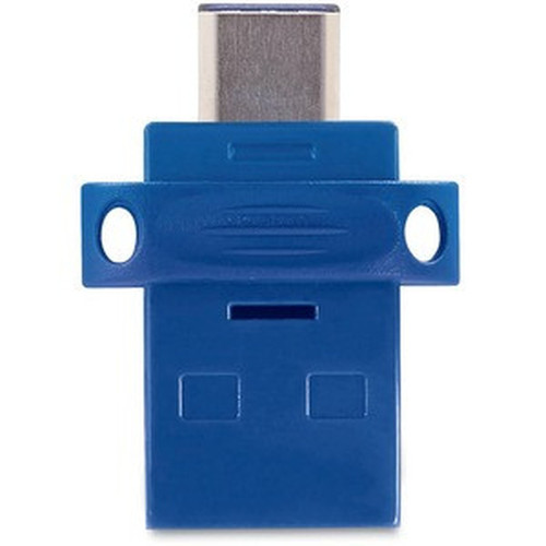 Verbatim USB-C Store n Go Dual USB Flash Drive - 64 GB - USB Type C USB 30 - Blue - Lifetime Warranty - TAA Compliant 99155