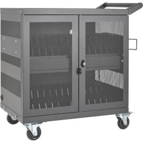 Tripp Lite CSC32USB 32-device USB Charging Cart - PushPull Handle - 4 Casters - 4 10160 mm Caster Size - Steel - 348 Width x x CSC32USB