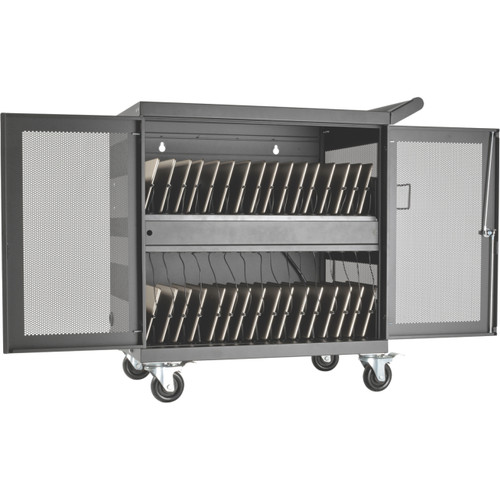 Tripp Lite CSC32USB 32-device USB Charging Cart - PushPull Handle - 4 Casters - 4 10160 mm Caster Size - Steel - 348 Width x x CSC32USB