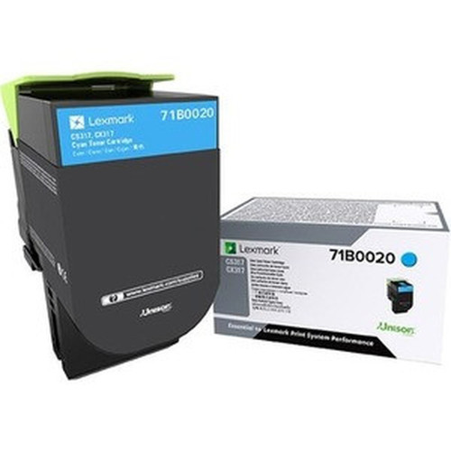 Lexmark Unison Toner Cartridge - Cyan - Laser - Standard Yield - 2300 Pages 71B0020