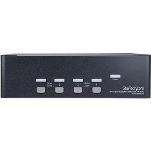 StarTechcom DisplayPort KVM - 4 port - 4K 60Hz - Dual Monitor KVM - DisplayPort Switch - KVM DisplayPort - Desktop KVM Switch - This SV431DPDDUA2