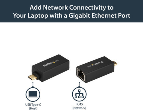 StarTechcom USB C to Gigabit Ethernet Adapter - USB 30 - USB-C to Ethernet Adapter - USB C Network Adapter - Connect to a Gigabit - US1GC30DB