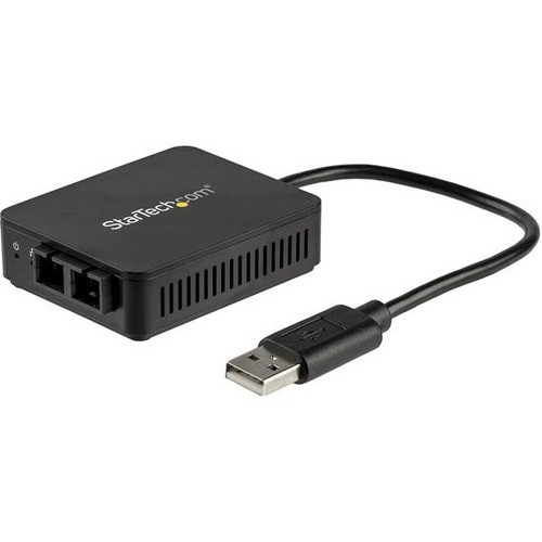 StarTech.com USB to Fiber Optic Converter - 100BaseFX SC - USB 2.0 to Ethernet Network Adapter - 2 km MM - Windows Mac and Linux - to (Fleet Network)