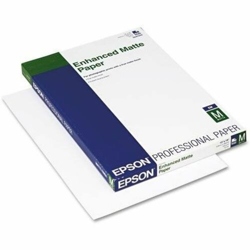 Epson Enhanced Matte Paper - 13" (330.20 mm) x 19" (482.60 mm) - 250 g/m² Grammage - 100 Sheet (Fleet Network)