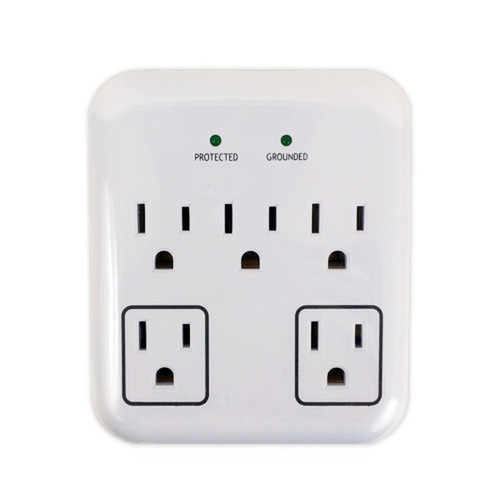 5 Outlet Power Tap - 900J Surge Protection - White FN-PB-105-WH