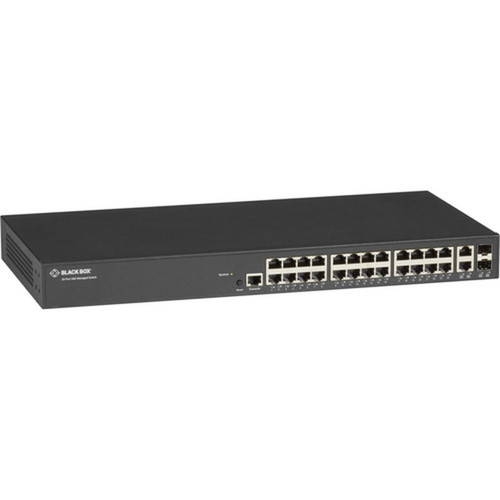 Black Box Gigabit Managed Ethernet Switch - 26-Port - 26 Ports - Manageable - TAA Compliant - 2 Layer Supported - Modular - Twisted - LGB1126A-R2