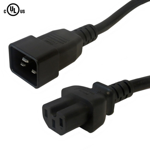 4ft IEC C20 to IEC C15 Power Cable - 14AWG SJT FN-PW-102C-04