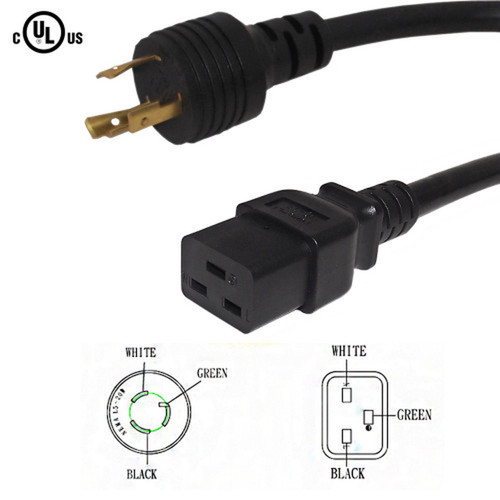 3ft NEMA L5-20P to IEC C19 Power Cable - 12AWG SJT FN-PW-134-03
