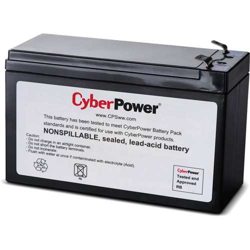 CyberPower RB1270B UPS Replacement Battery Cartridge 18-Month Warranty - 7000 mAh - 12 V DC - Sealed Lead Acid SLA - Leak ProofUser RB1270B