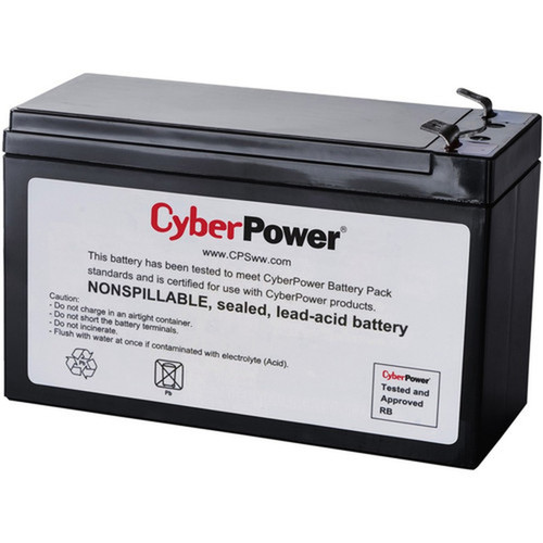 CyberPower RB1270B UPS Replacement Battery Cartridge 18-Month Warranty - 7000 mAh - 12 V DC - Sealed Lead Acid SLA - Leak ProofUser RB1270B