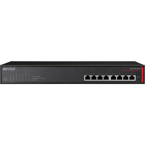 Buffalo Multi-Gigabit 8 Ports Business Switch BS-MP2008 - 8 Ports - 2 Layer Supported - Twisted Pair - Desktop Rack-mountable - BS-MP2008