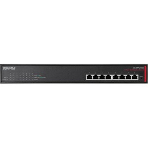 Buffalo Multi-Gigabit 8 Ports Business Switch BS-MP2008 - 8 Ports - 2 Layer Supported - Twisted Pair - Desktop Rack-mountable - BS-MP2008
