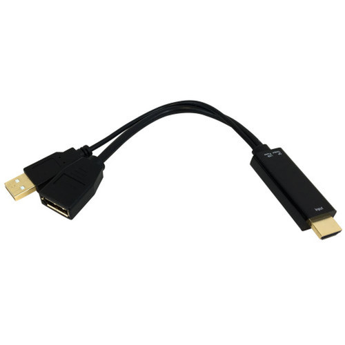 6 inch HDMI Male to DisplayPort Female 4K Adapter Active - Black FN-AD-HDMI-DP-A