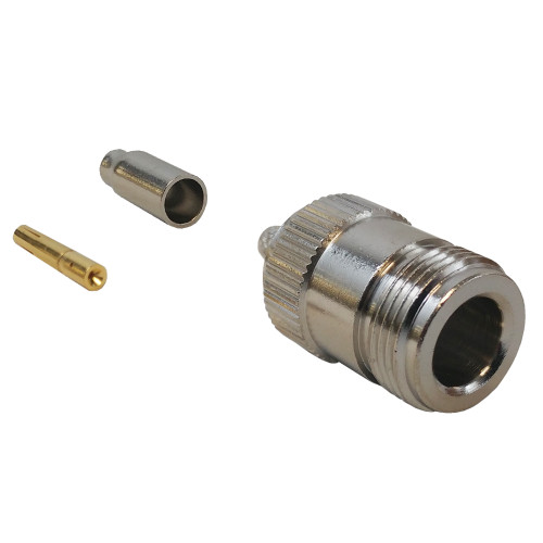 N-Type Female Crimp Connector for RG174 (LMR-100) 50 Ohm ( Fleet Network )