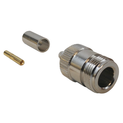 N-Type Female Crimp Connector for RG58 (LMR-195) 50 Ohm ( Fleet Network )