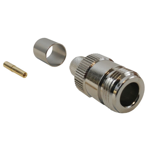 N-Type Female Crimp Connector for RG8 (LMR-400) 50 Ohm ( Fleet Network )