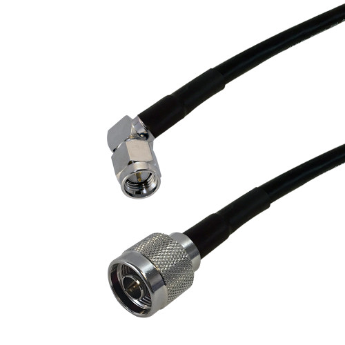 10ft LMR-195 N-Type Male to SMA Male Cable (Right Angle) ( Fleet Network )