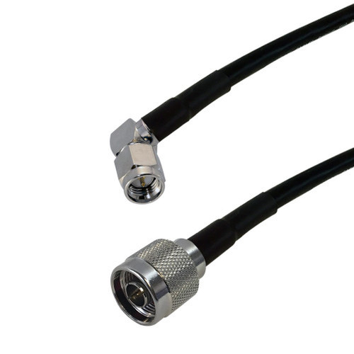 15ft LMR-195 N-Type Male to SMA Male Cable Right Angle FN-RF1-0014-15