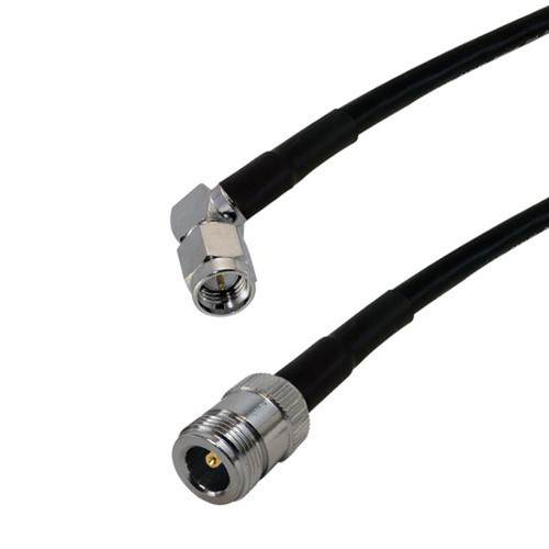 6 inch LMR-195 N-Type Female to SMA Male Right Angle Cable FN-RF1-0114-005