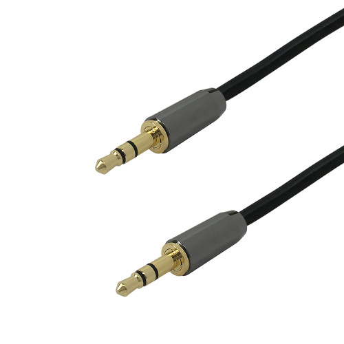 15ft Premium Phantom Cables 3.5mm Stereo Male To Male Cable 24AWG FT4 - Black ( Fleet Network )