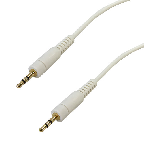 6ft 2.5mm stereo male to male 28AWG FT4 - White ( Fleet Network )