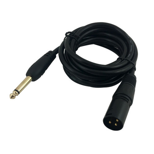 3ft XLR 3-pin Male to 14 Inch TS Male Unbalanced Cable - Black FN-PAU-320-03