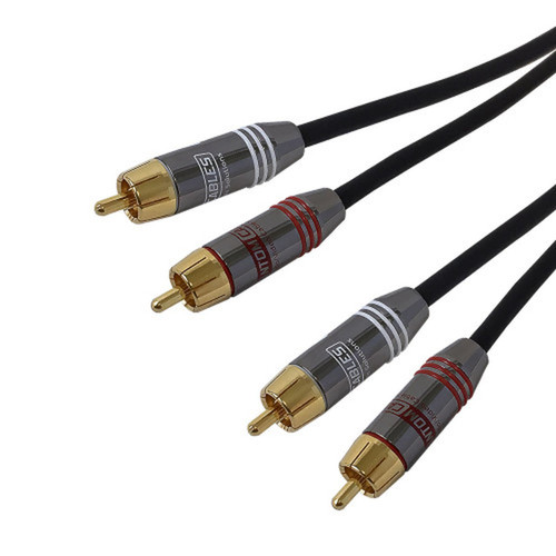 100ft Premium  Dual Channel RCA Male to Male Audio Cable FN-RCA2-100