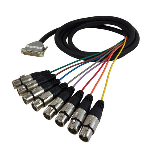 35ft Premium  DB25 Male to XLR Female Balanced Analog 8-Channel Snake Cable FN-S8-25-XLRF-35