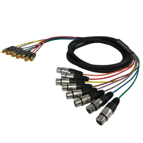 6ft Premium  RCA Male to XLR Female Unbalanced Analog 8-Channel Snake Cable FN-S8-RCA-XLRF-06