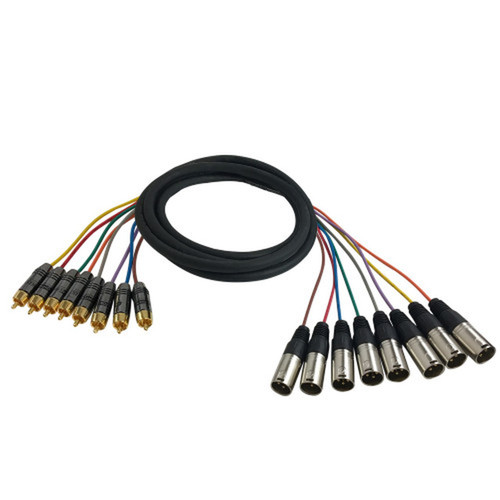 35ft Premium  RCA Male to XLR Male Unbalanced Analog 8-Channel Snake Cable FN-S8-RCA-XLRM-35
