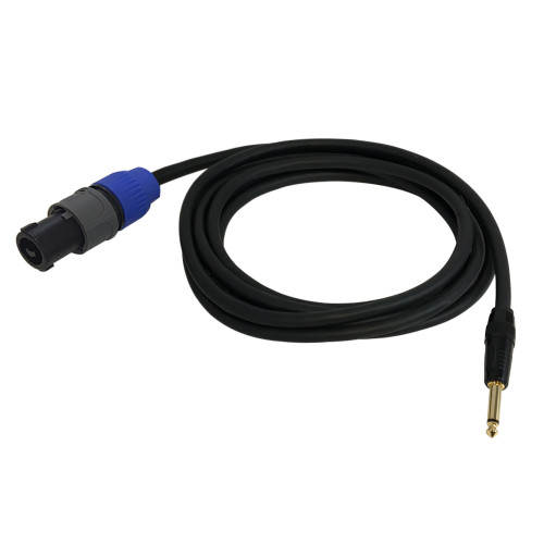 75ft Premium Phantom Cables 2-Pole speakON to 1/4 inch TS Speaker Cable 14AWG FT4 ( Fleet Network )