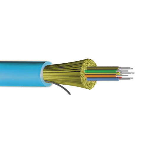 12-fiber 50 Micron Multimode (OM4) I/O AFL (Corning ClearCurve) OFNP (per meter) - Aqua ( Fleet Network )