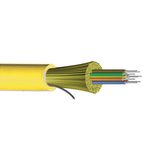 12-fiber 9 Micron Singlemode I/O AFL (Corning SMF-28 Ultra) OFNP (per meter) - Yellow ( Fleet Network )