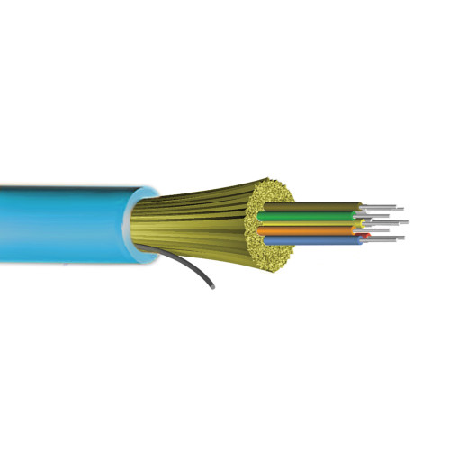 6-fiber 50 Micron Multimode (OM4) I/O AFL (Corning ClearCurve) OFNP (per meter) - Aqua ( Fleet Network )