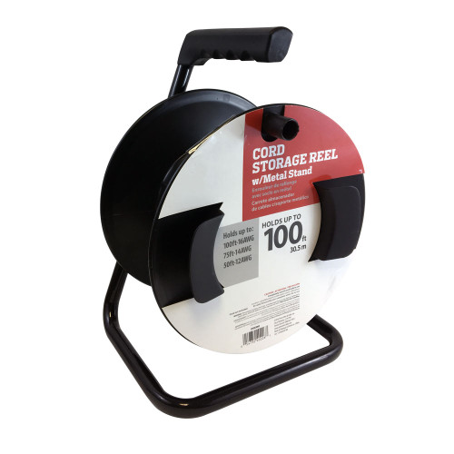 Cord Reel with Metal Stand - Black ( Fleet Network )