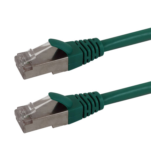 3ft RJ45 Cat6 Stranded Shielded 26AWG Molded Patch Cable CMR - Green ( Fleet Network )